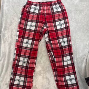 3/$30 la Vie en Rose Red Plaid Flannel Pajama Pants - Size Medium